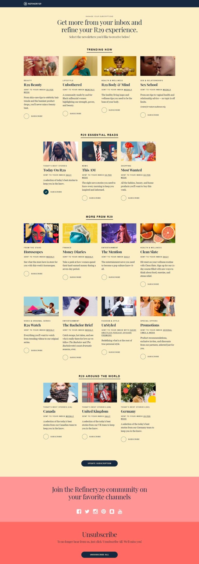 Guía para crear landing page que convierta (con ejemplos) 10 Cancelar suscripción a la landing page, landing page, paginas de aterrizaje, diseño, diseño web, clientes, conversión