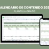 CALENDARIO DE CONTENIDO 2024 - plantilla - GRATIS