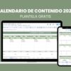 Calendario de contenido 2025 PLANTILLA GRATIS